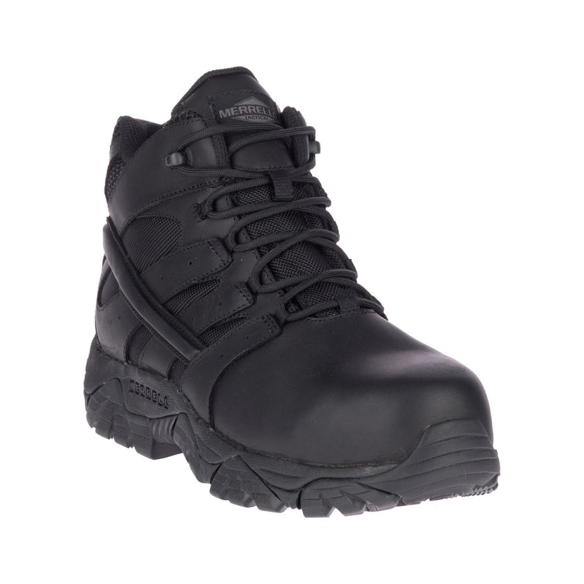 Bottes de Securite Merrell Moab 2 Mid Tactical Response Waterproof Comp Toe Noir Femme | U.D.GHHB